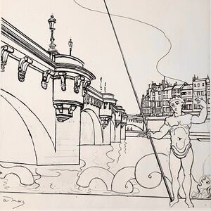 Vintage ANDRE DERAIN (1880-1954) Etching / LE PONT-NEUF / Signed In Plate / RARE